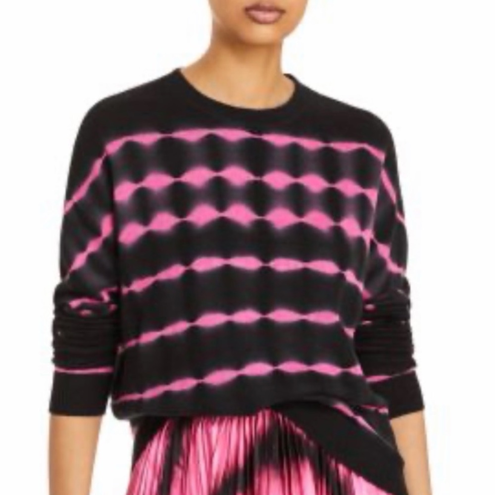 Alice and Olivia Cashmere blend Pink and Black Sweater
